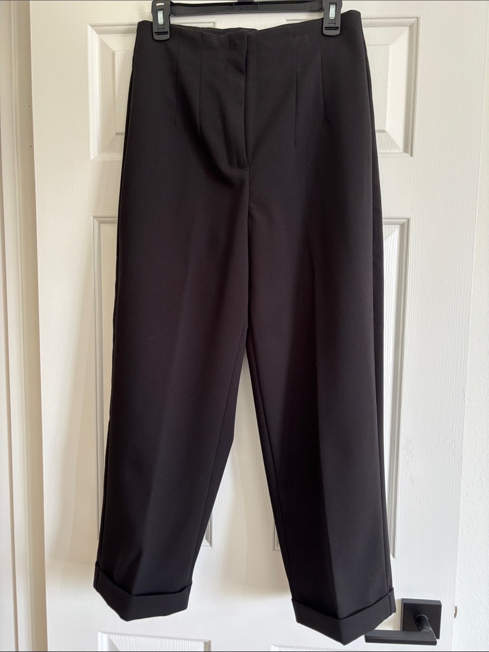 Zara Black high waisted Tailored Trousers